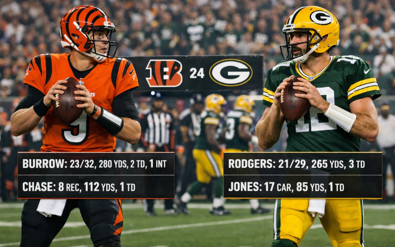 Bengals vs Green Bay Packers Match Player Stats