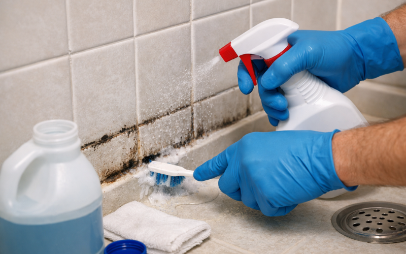 How to Remove Mold from Shower Grout with Bleach