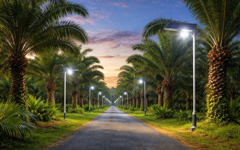 Oil Palm Project Involving Streetlights