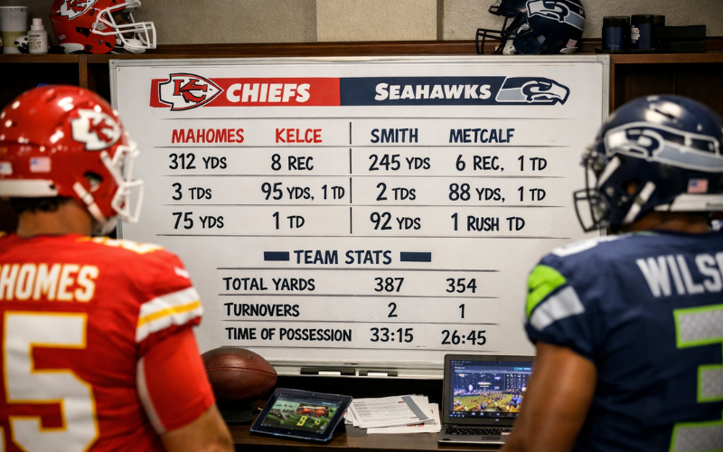 Kansas City Chiefs vs Seahawks Match Player Stats